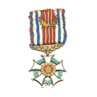 نشان خدمت شهربانی (روبان فابریک) - EF - رضا شاه