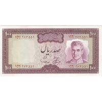 اسکناس 100 ریال (آموزگار - سمیعی) نوشته سیاه - تک - UNC63 - محمد رضا شاه