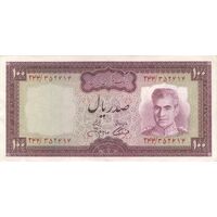 اسکناس 100 ریال (آموزگار - جهانشاهی) - تک - EF45 - محمد رضا شاه