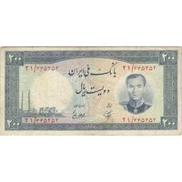 اسکناس 200 ریال 1337 - تک - VF30 - محمد رضا شاه
