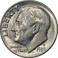 سکه 1 دایم 1983P روزولت - MS62 - آمریکا