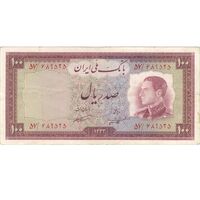 اسکناس 100 ریال 1333 - تک - VF35 - محمد رضا شاه