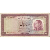 اسکناس 100 ریال 1333 - تک - VF30 - محمد رضا شاه