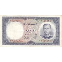 اسکناس 10 ریال 1337 - تک - VF35 - محمد رضا شاه