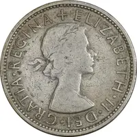 سکه 2 شیلینگ 1955 الیزابت دوم - VF35 - انگلستان