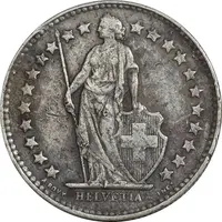 سکه 1/2 فرانک 1951 دولت فدرال - EF45 - سوئیس