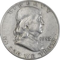 سکه نیم دلار 1952D فرانکلین - EF45 - آمریکا