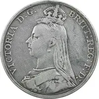 سکه 1 کرون 1888 ویکتوریا - VF30 - انگلستان