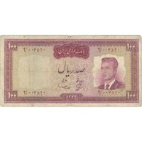 اسکناس 100 ریال 1342 - تک - VF20 - محمد رضا شاه