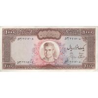 اسکناس 1000 ریال (آموزگار - جهانشاهی) - تک - AU50 - محمد رضا شاه