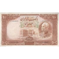 اسکناس 100 ریال پشت فارسی (شماره لاتین) - تک - VF20 - رضا شاه