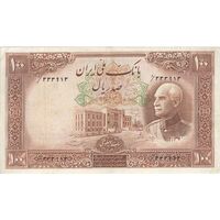 اسکناس 100 ریال پشت فارسی (مهر 1321) - تک - VF30 - رضا شاه
