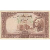 اسکناس 100 ریال پشت فارسی (مهر 1321) - تک - VF25 - رضا شاه