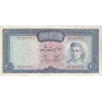 اسکناس 200 ریال (آموزگار - جهانشاهی) - تک - VF35 - محمد رضا شاه