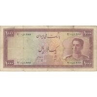 اسکناس 1000 ریال کوه دماوند - تک - F15 - محمد رضا شاه
