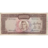 اسکناس 1000 ریال (آموزگار - فرمان فرماییان) - تک - VF25 - محمد رضا شاه