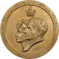 مدال یادبود تاجگذاری 1346 - چوگان - EF45 - محمد رضا شاه