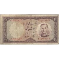 اسکناس 20 ریال 1337 - تک - VF25 - محمد رضا شاه