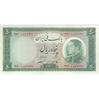 اسکناس 50 ریال 1333 - تک - UNC63 - محمد رضا شاه