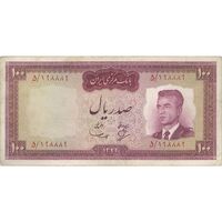 اسکناس 100 ریال 1342 - تک - EF40 - محمد رضا شاه