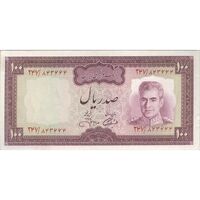 اسکناس 100 ریال (آموزگار - جهانشاهی) - تک - EF45 - محمد رضا شاه