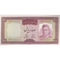 اسکناس 100 ریال (آموزگار - فرمان فرماییان) نوشته قرمز - تک - EF45 - محمد رضا شاه