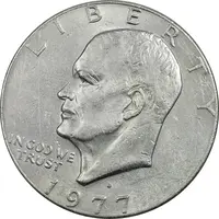 سکه یک دلار 1977D آیزنهاور - EF45 - آمریکا