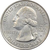 سکه کوارتر دلار 2016D (فورت مولتری) - MS61 - آمریکا