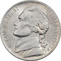 سکه 5 سنت 1992D جفرسون - MS61 - آمریکا