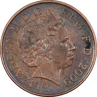 سکه 1 پنی 2009 الیزابت دوم - EF45 - انگلستان