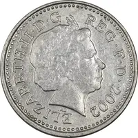 سکه 20 پنس 2002 الیزابت دوم - AU58 - انگلستان