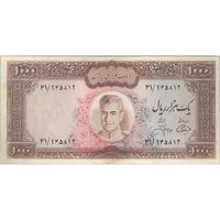 اسکناس 1000 ریال (آموزگار - جهانشاهی) - تک - EF40 - محمد رضا شاه