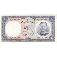 اسکناس 10 ریال 1337 - تک - AU58 - محمد رضا شاه