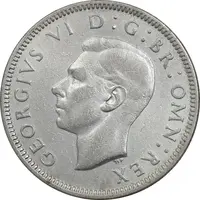 سکه 1 شیلینگ 1938 جرج ششم - تیپ 1 - AU58 - انگلستان