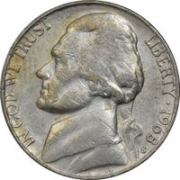 سکه 5 سنت 1968S جفرسون - EF45 - آمریکا