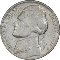 سکه 5 سنت 1971D جفرسون - VF30 - آمریکا