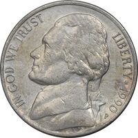 سکه 5 سنت 1990P جفرسون - EF40 - آمریکا