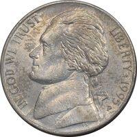 سکه 5 سنت 1995P جفرسون - VF35 - آمریکا