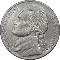 سکه 5 سنت 1999P جفرسون - EF45 - آمریکا