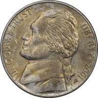 سکه 5 سنت 2001P جفرسون - EF45 - آمریکا