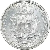 سکه 2 بولیوار 1960 - MS61 - ونزوئلا