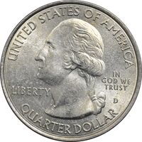 سکه کوارتر دلار 2015D (پارک وی بلو ریج) - MS61 - آمریکا