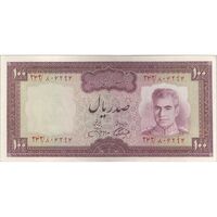 اسکناس 100 ریال (آموزگار - جهانشاهی) - تک - EF45 - محمد رضا شاه