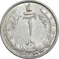 سکه 1 ریال 1313/2 (سورشارژ تاریخ نوع یک) - MS62 - رضا شاه
