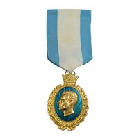 نشان بیست و پنجمین سال سلطنت (ضرب ایران) - AU - محمد رضا شاه