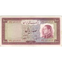 اسکناس 100 ریال 1333 - تک - EF40 - محمد رضا شاه