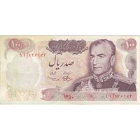 اسکناس 100 ریال 1350 - تک - EF40 - محمد رضا شاه