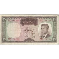 اسکناس 20 ریال (هویدا - سمیعی) - تک - VF25 - محمد رضا شاه