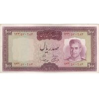 اسکناس 100 ریال (آموزگار - سمیعی) نوشته قرمز - تک - EF45 - محمد رضا شاه
