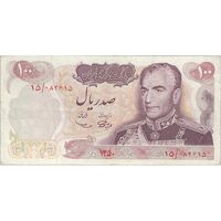 اسکناس 100 ریال 1350 - تک - VF35 - محمد رضا شاه